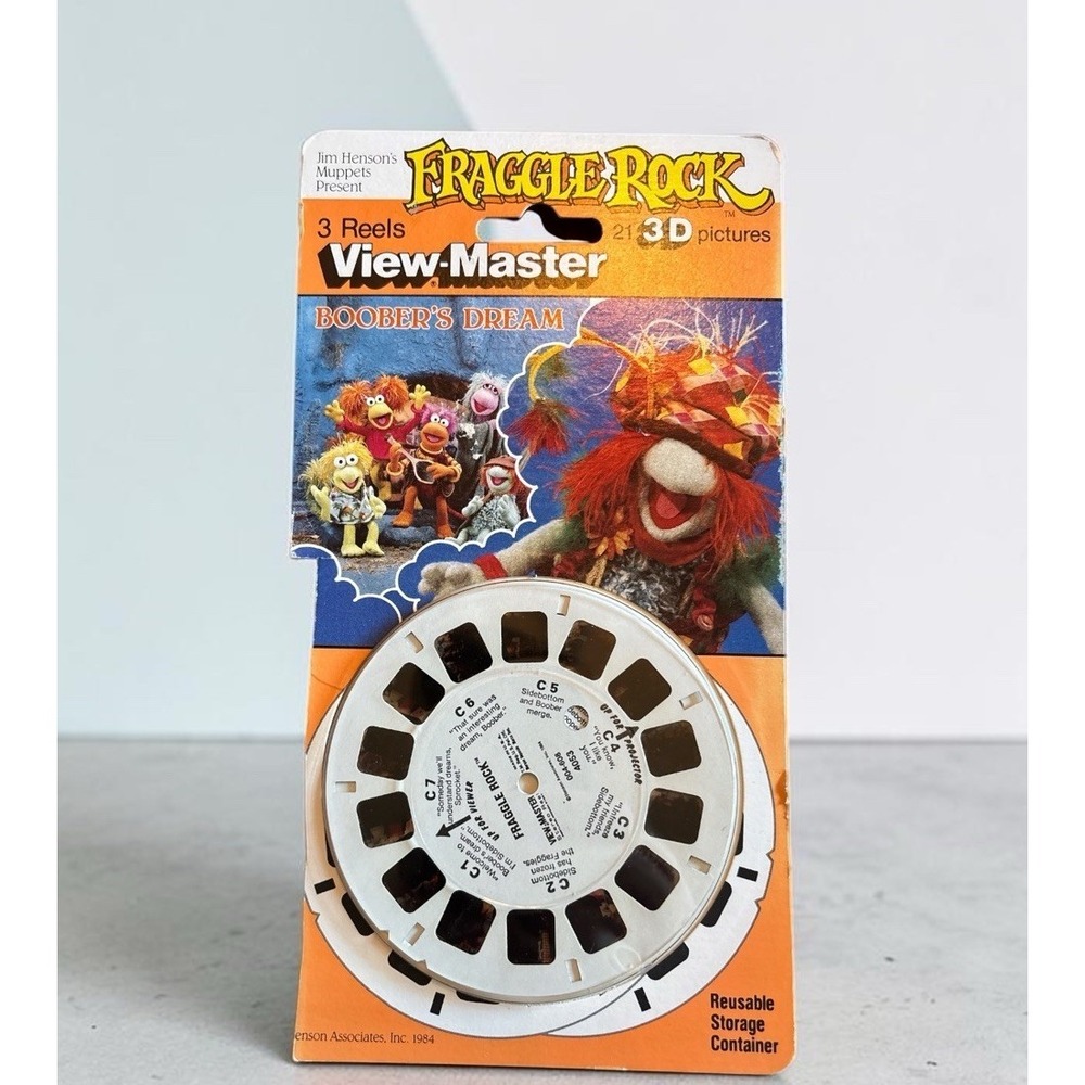 Fraggle Rock 3D View-Master 3 Reel Packet - 21 Full Color 3d Images,opened